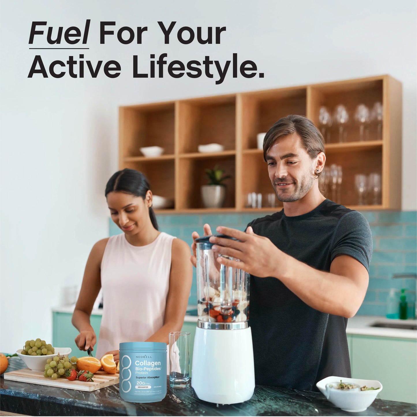 Revitalize Your Health with NeoCell Collagen Bio-Peptides Powder - 20 oz of Grass-Fed Protein Packed with 18 Essential Amino Acids