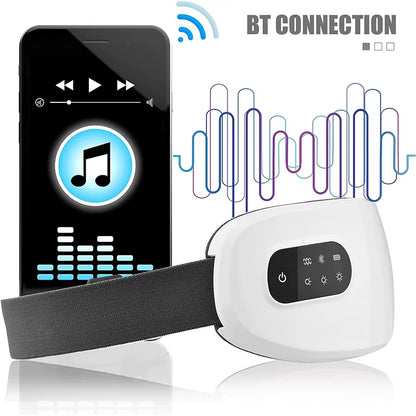 Rejuvenate Your Eyes with the 4D Heated Eye Massager – Smart Airbag Vibration & Bluetooth Relaxation Glasses